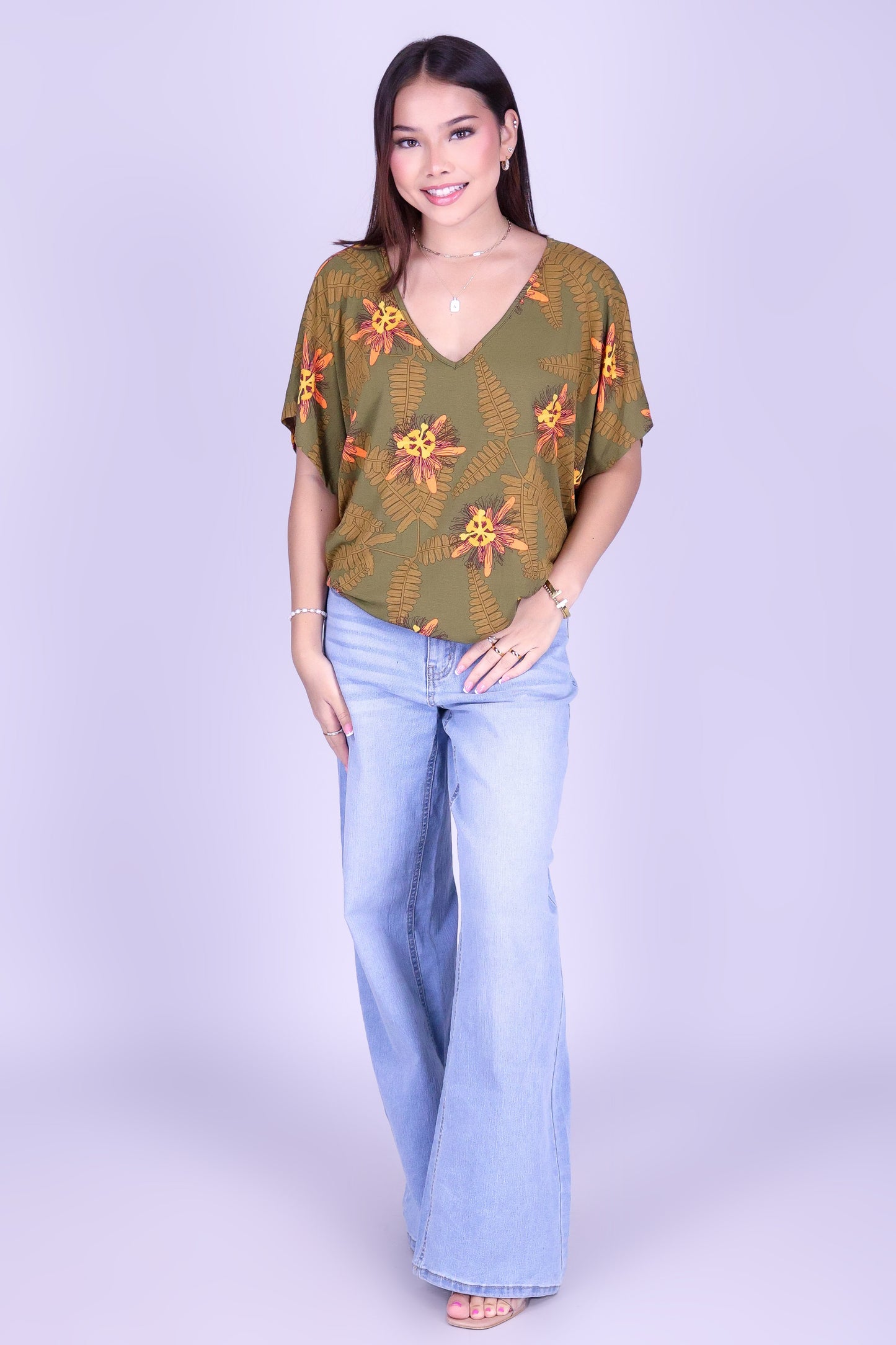 LILIKOI FERN DOLMAN TOP