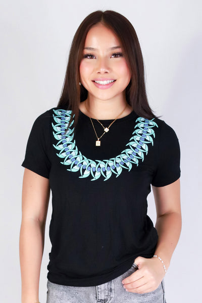 Jeans Warehouse Hawaii - S/S SCREEN - JADE LEI TEE | By LUZ
