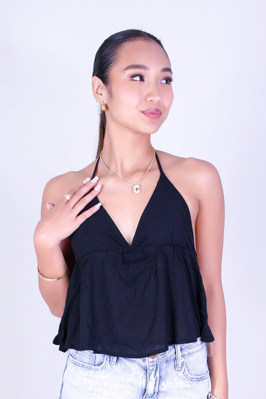CUTIE TIE HALTER TOP