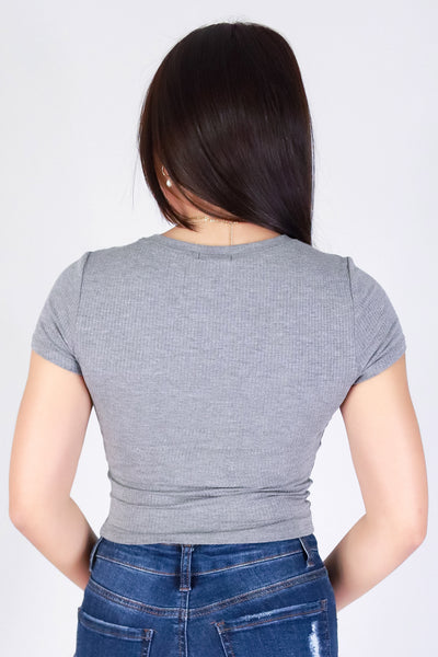 Jeans Warehouse Hawaii - S/S SOLID BASIC - WORTH IT CROP TEE | By CRESCITA APPAREL/SHINE I