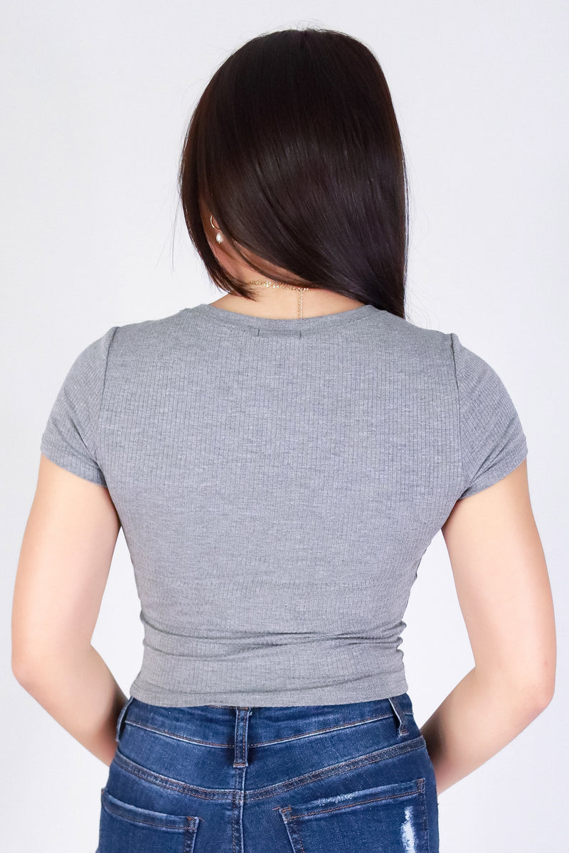 Jeans Warehouse Hawaii - S/S SOLID BASIC - WORTH IT CROP TEE | By CRESCITA APPAREL/SHINE I