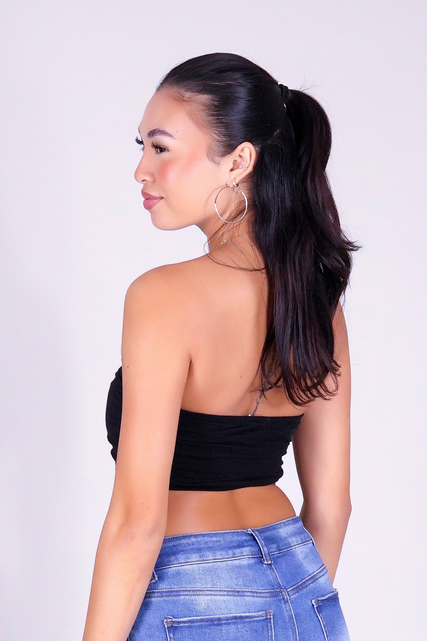 FOR NOW BANDEAU TUBE TOP