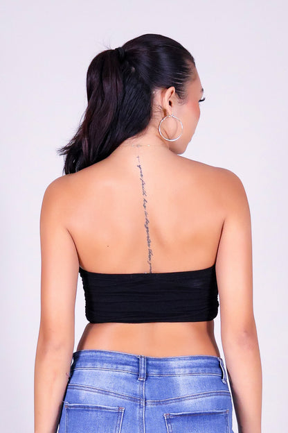 FOR NOW BANDEAU TUBE TOP