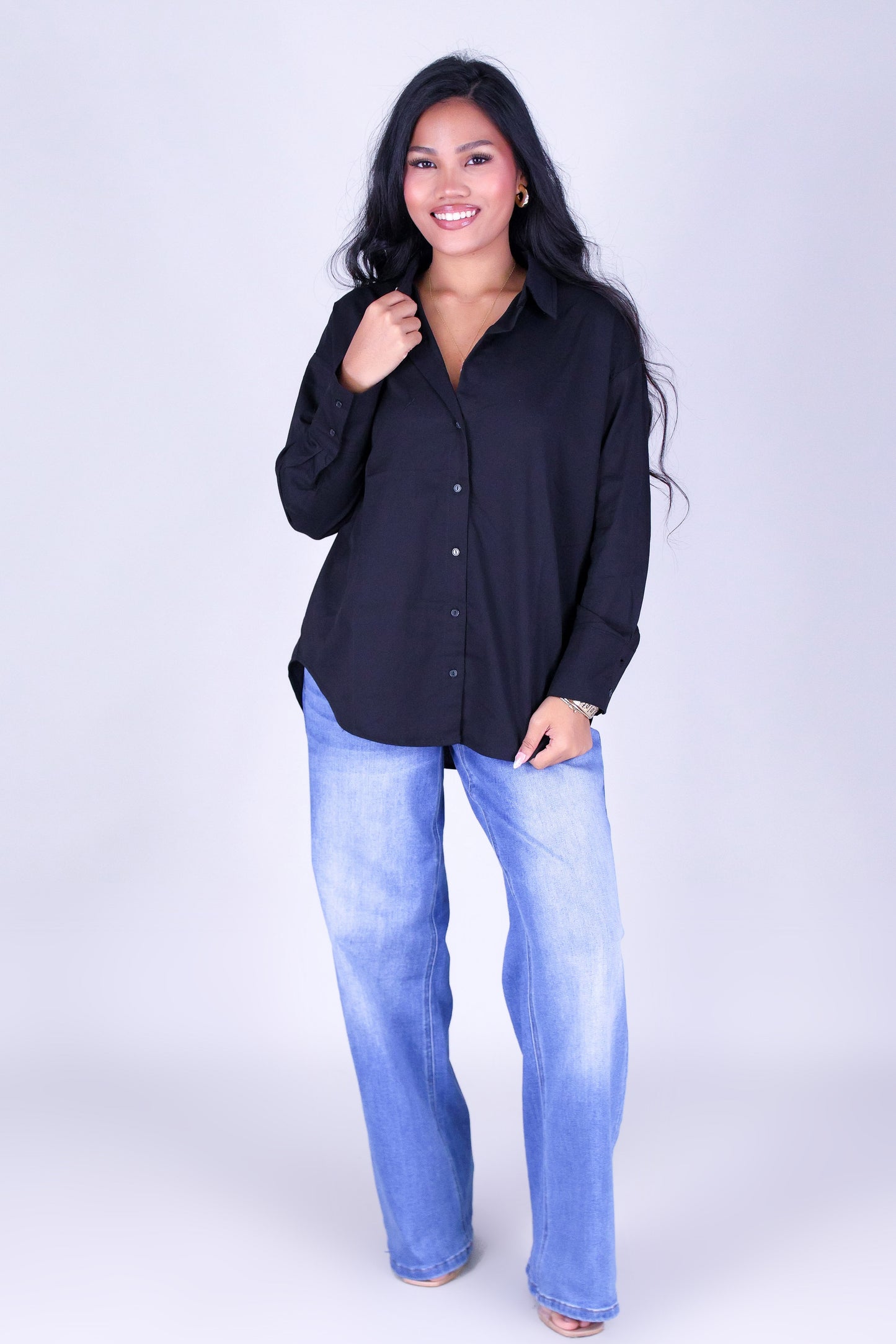 CLEAN CUT BUTTON UP TOP