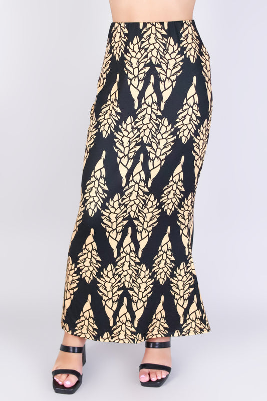 Jeans Warehouse Hawaii - KNIT LONG SKIRT - GINGER MIDI SKIRT | By LUZ