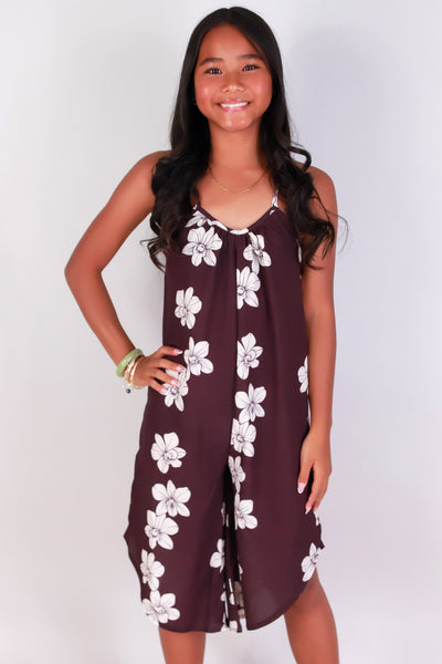 Jeans Warehouse Hawaii - DRESS RMPR 7-16 - ORCHID NO WAIST JUMPSUIT | KIDS SIZE 7-16 | By LUZ
