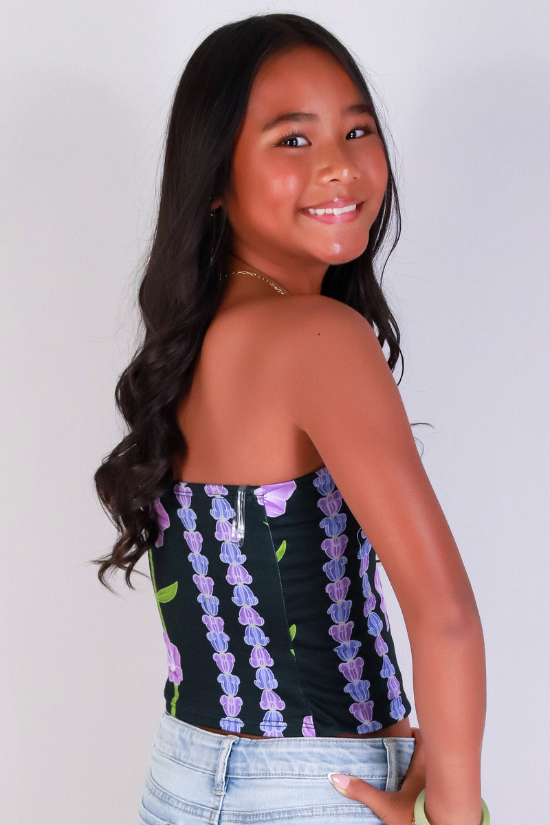 Jeans Warehouse Hawaii - S/L PRINT TOP 7-16 - POHUEHUE TUBE TOP | KIDS SIZE 7-16 | By LUZ