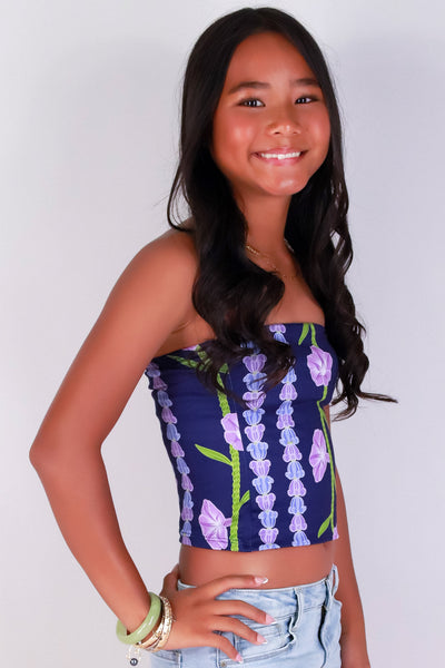 Jeans Warehouse Hawaii - S/L PRINT TOP 7-16 - POHUEHUE TUBE TOP | KIDS SIZE 7-16 | By LUZ