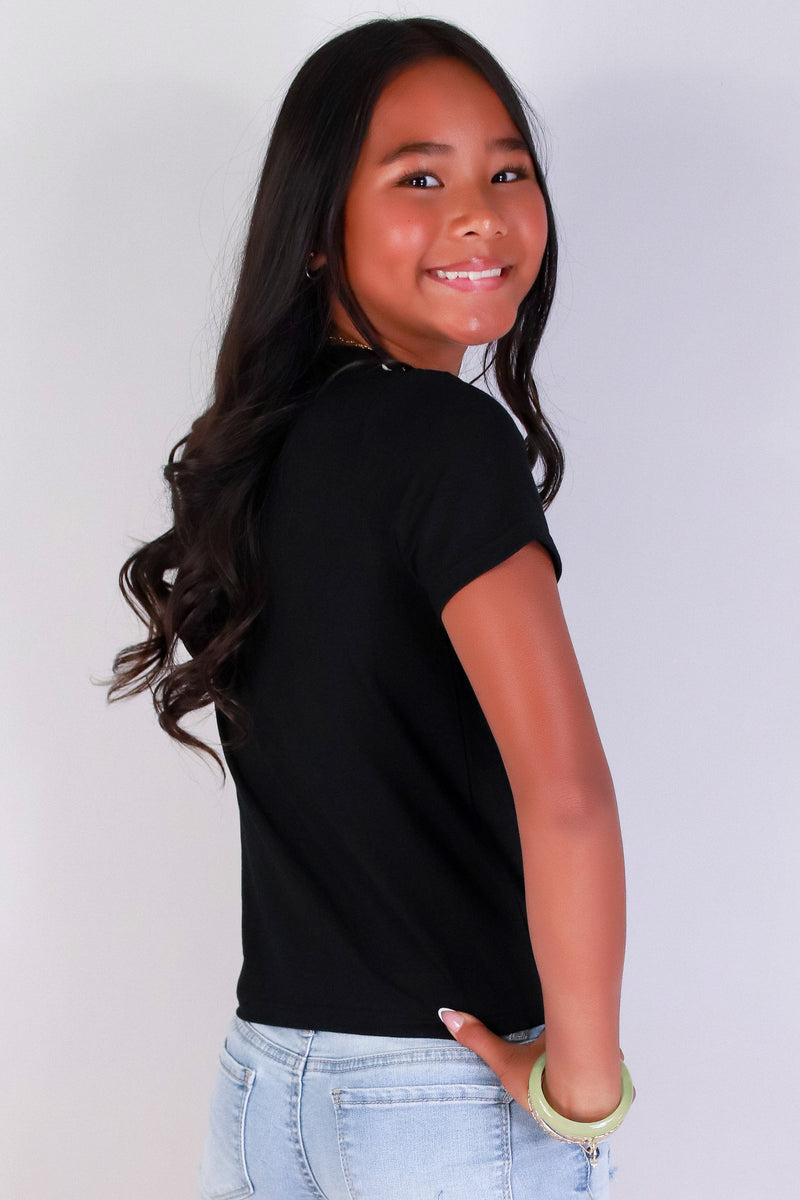 Jeans Warehouse Hawaii - S/S PRINT 7-16 - LOKELANI PIKAKE TWIST LEI TEE | KIDS SIZE 7-16 | By GREENWELL PROMOTIONS LTD