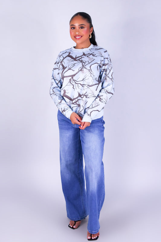 STREET COZY OVERSIZED HUNTING CAMO SWEATER