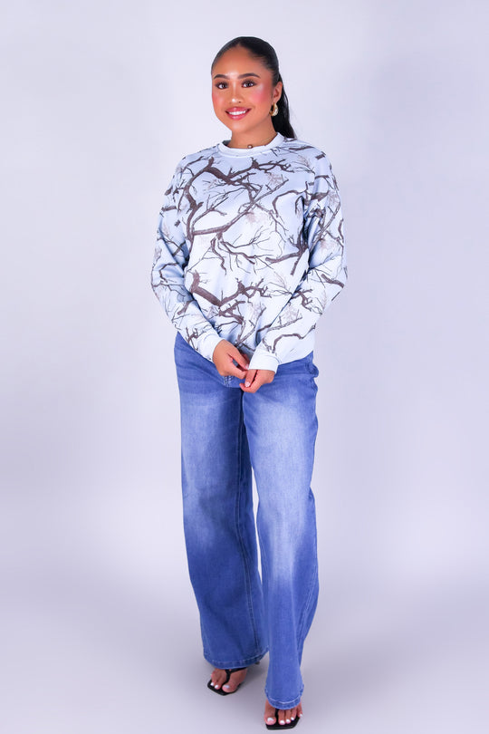 STREET COZY OVERSIZED HUNTING CAMO SWEATER