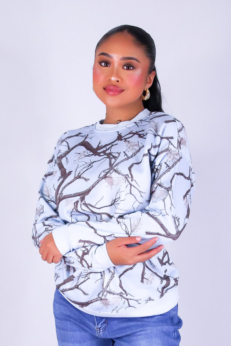 STREET COZY OVERSIZED HUNTING CAMO SWEATER