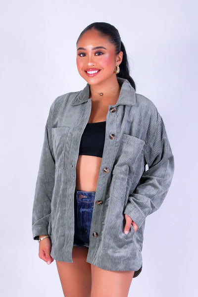 AUTUMN MUSE CORDUROY SHACKET