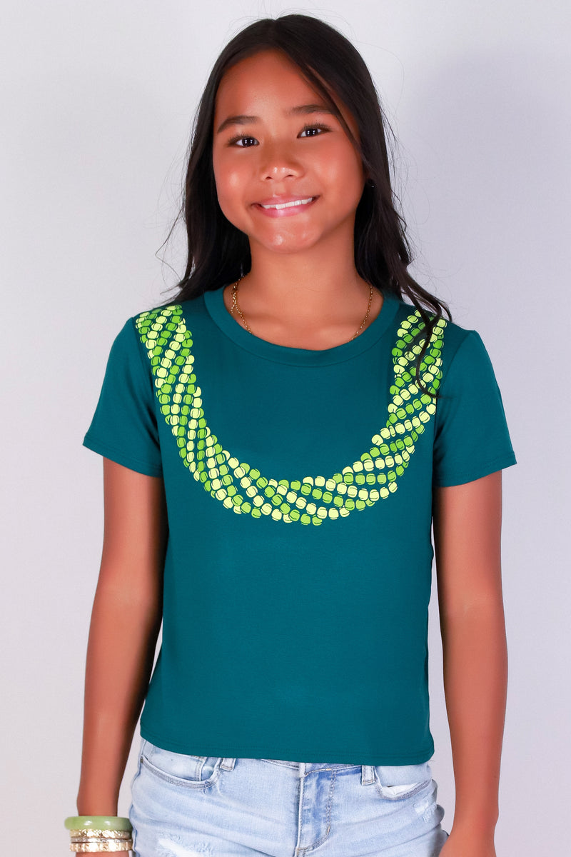 Jeans Warehouse Hawaii - S/S PRINT 7-16 - MOKIHANA LEI TEE | KIDS SIZE 7-16 | By LUZ