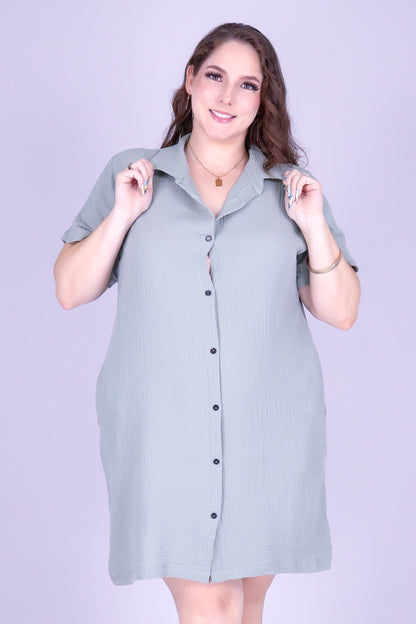 CASUAL AGENDA BUTTON DOWN DRESS
