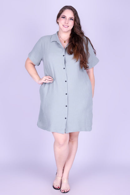 CASUAL AGENDA BUTTON DOWN DRESS