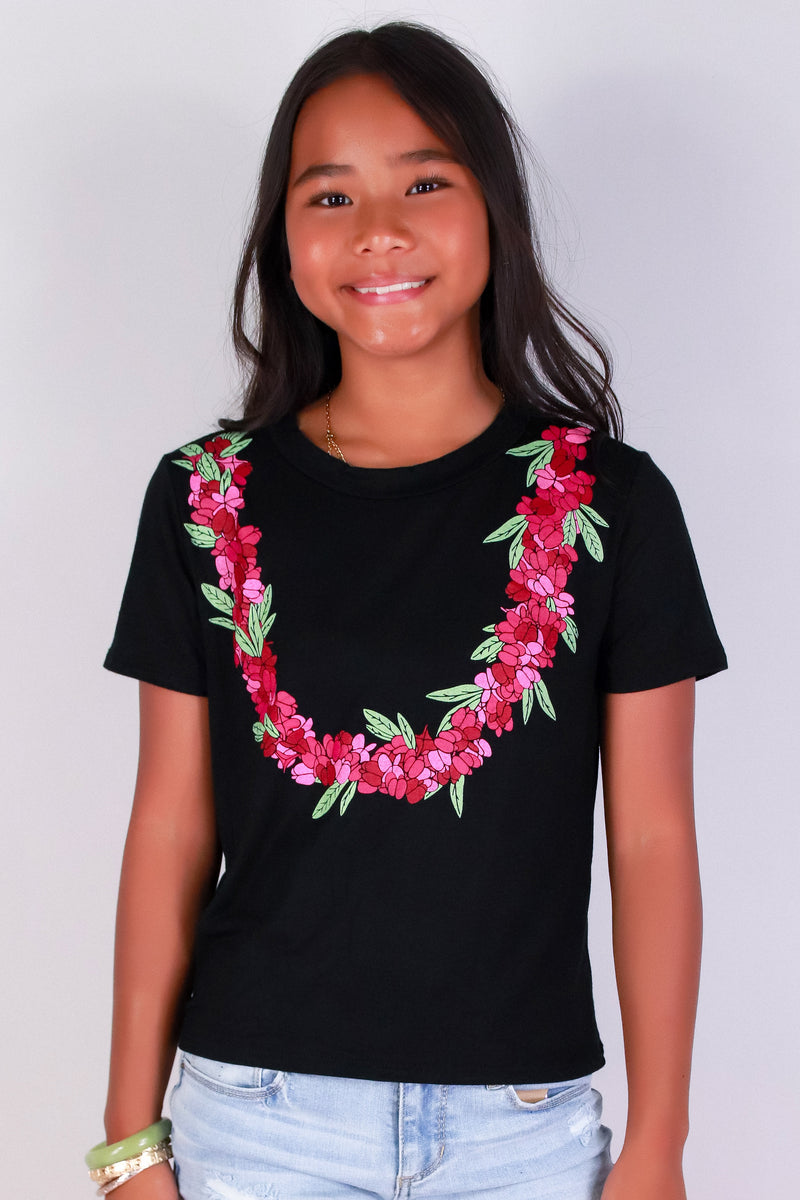 Jeans Warehouse Hawaii - S/S PRINT 7-16 - AALII LEI | KIDS SIZE 7-16 | By LUZ