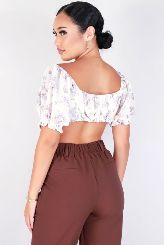 Jeans Warehouse Hawaii - S/S SOLID WOVEN DRESSY TOPS - NOT SO INNOCENT CROP TOP | By BLUSH