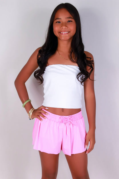 Jeans Warehouse Hawaii - NON DENIM SHORTS 7-16 - POWER PUFF ATHLETIC SHORTS | KIDS SIZE 7-16 | By FULL CIRCLE TRENDS