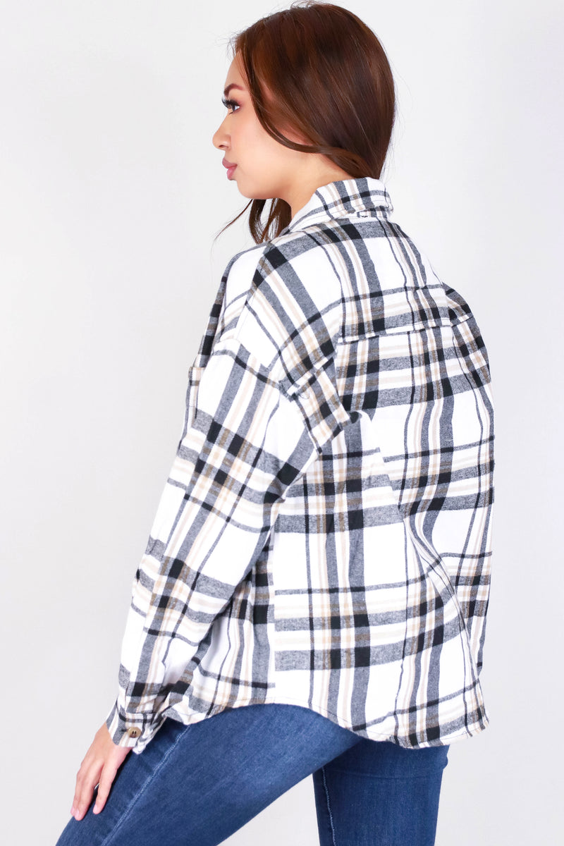 Jeans Warehouse Hawaii - L/S PRINT WOVEN CASUAL TOPS - GIVE ME THE ANSWER TOP | By PAPERMOON/ B_ENVIED