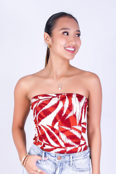 WATERCOLOR PARADISE CROP TUBE TOP