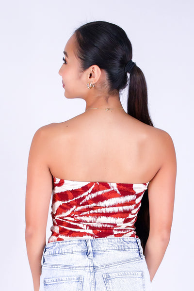 WATERCOLOR PARADISE CROP TUBE TOP