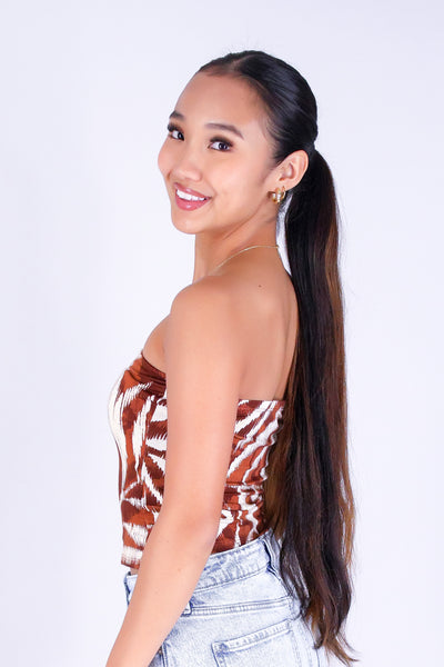 WATERCOLOR PARADISE CROP TUBE TOP