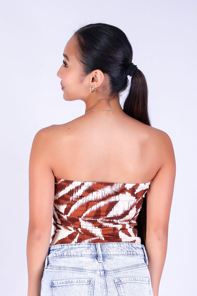 WATERCOLOR PARADISE CROP TUBE TOP