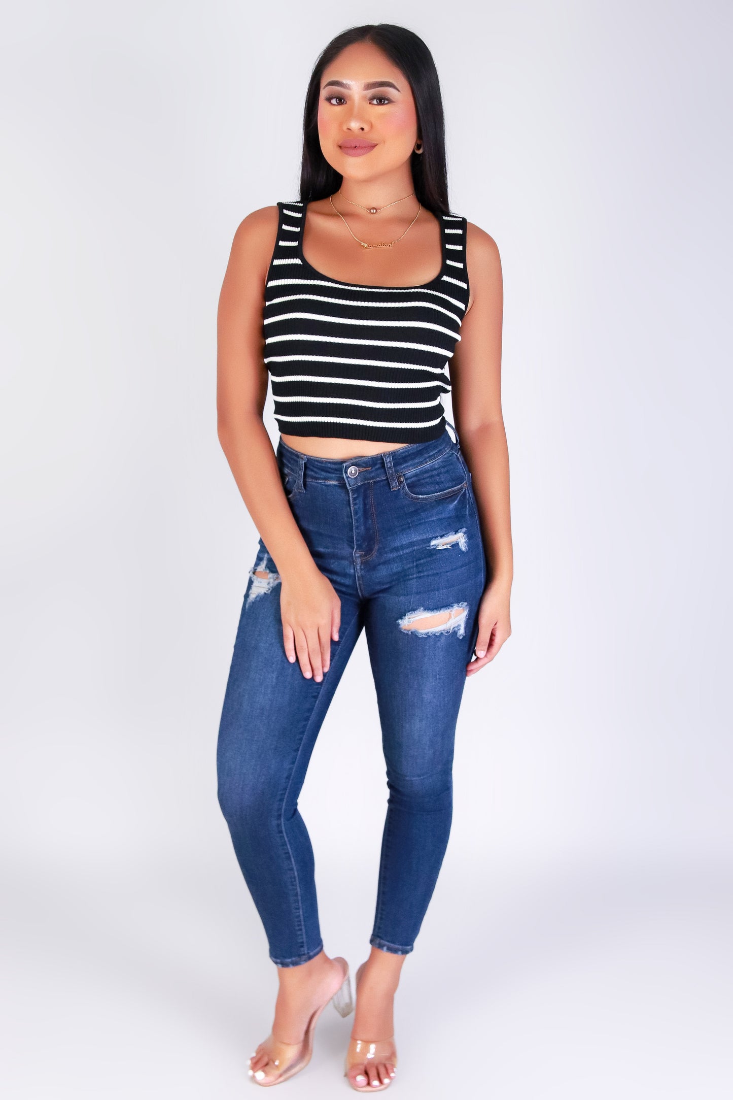 Jeans Warehouse Hawaii - SOLID TANKS/ TUBES - EVERYDAY LINES CROPPED TANK | By MINE FASHION