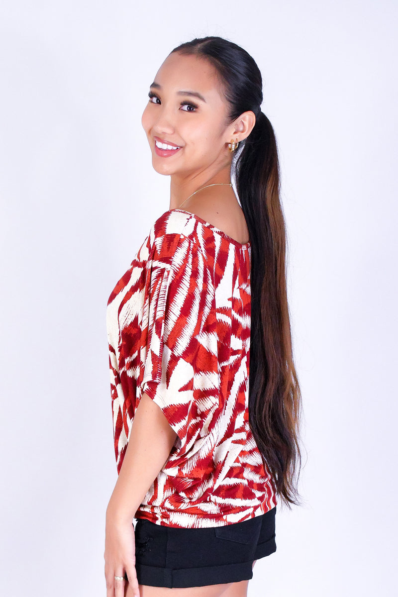 WATERCOLOR PARADISE DOLMAN TOP