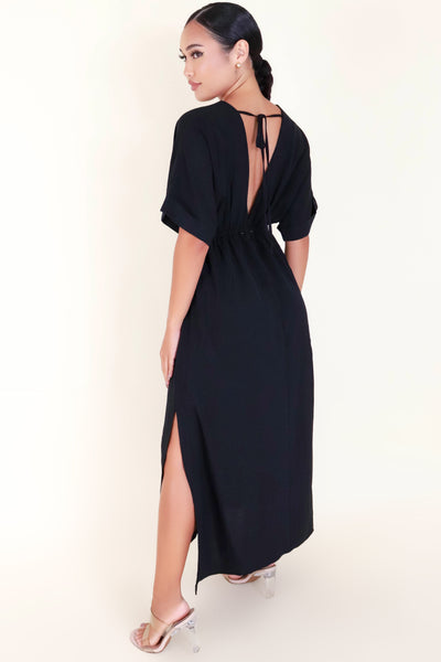 Jeans Warehouse Hawaii - SLEEVE SHORT SOLID DRESSES - FIRST DATE DRESS | By TIMING