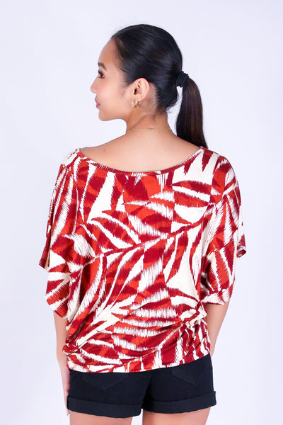 WATERCOLOR PARADISE DOLMAN TOP