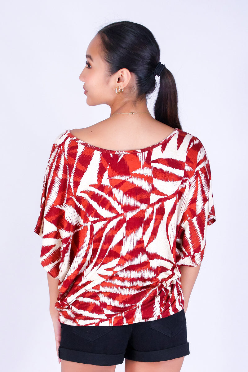 WATERCOLOR PARADISE DOLMAN TOP