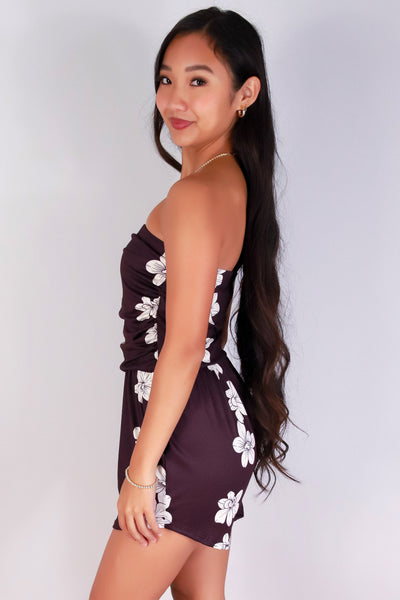 Jeans Warehouse Hawaii - PRINT CASUAL ROMPERS - ORCHID TUBE ROMPER | By LUZ