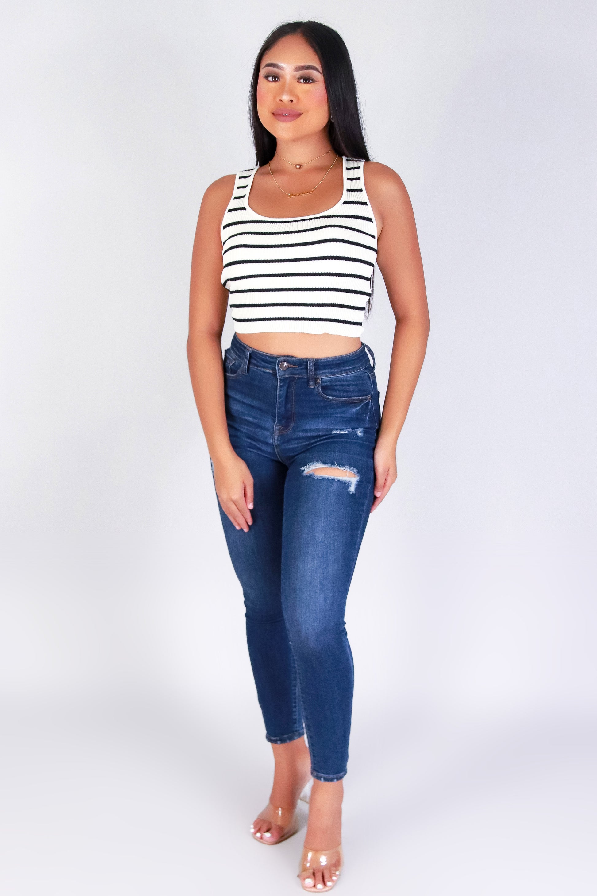 Jeans Warehouse Hawaii - SOLID TANKS/ TUBES - EVERYDAY LINES CROPPED TANK | By MINE FASHION