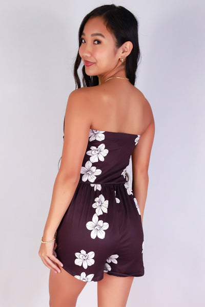 Jeans Warehouse Hawaii - PRINT CASUAL ROMPERS - ORCHID TUBE ROMPER | By LUZ