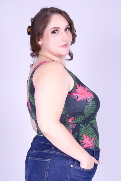 LILIKOI FERN SQUARE NECK TOP