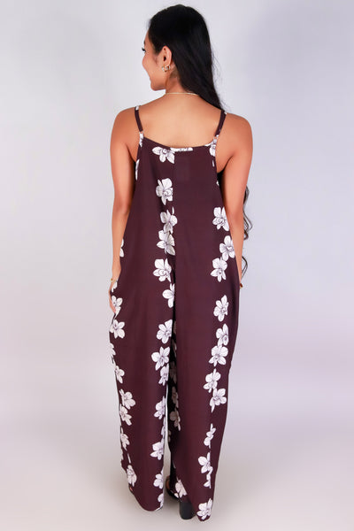 Jeans Warehouse Hawaii - PRINT CASUAL JUMPSUITS - ORCHID NO WAIST JUMPSUIT | By LUZ