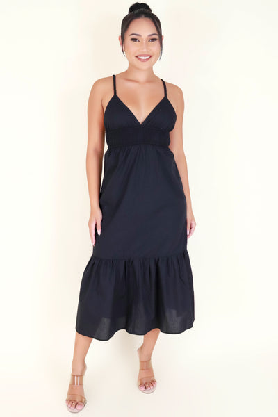 Jeans Warehouse Hawaii - S/L LONG SOLID DRESSES - GREAT NEWS DRESS | By HYFVE