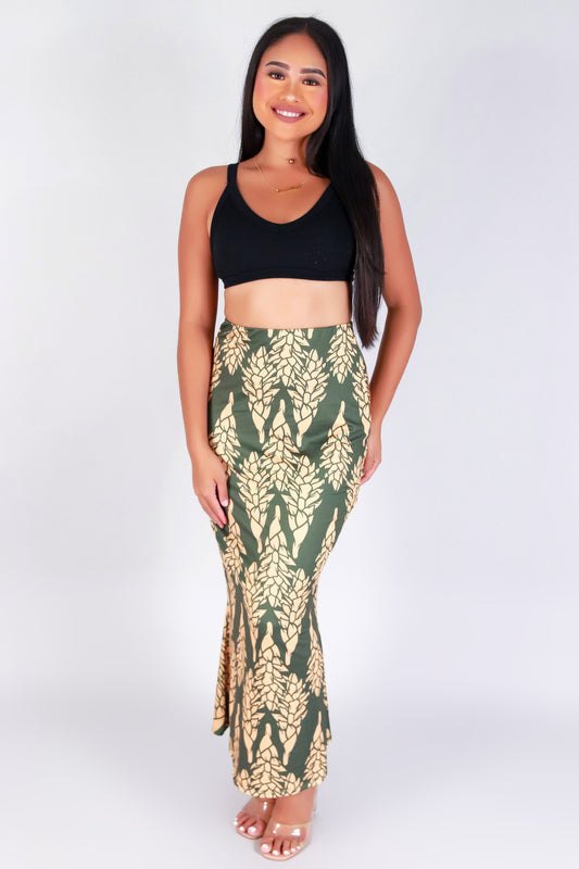 Jeans Warehouse Hawaii - KNIT LONG SKIRT - GINGER MIDI SKIRT | By LUZ
