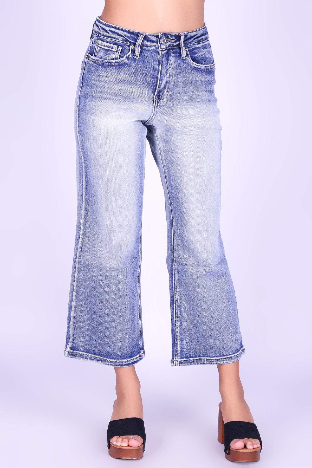 HIGHLINE CROP DENIM CAPRI'S