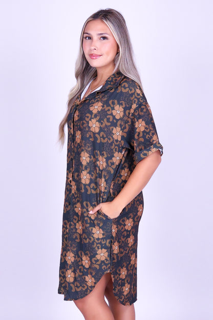 WILD PUAKENIKENI BUTTON DOWN DRESS