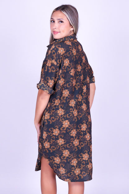 WILD PUAKENIKENI BUTTON DOWN DRESS