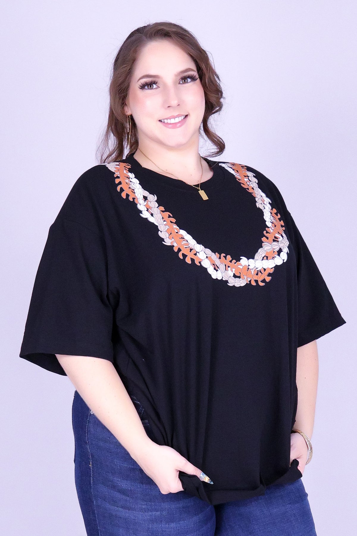 PUAKENIKENI PIKAKE OVERSIZED LEI TEE