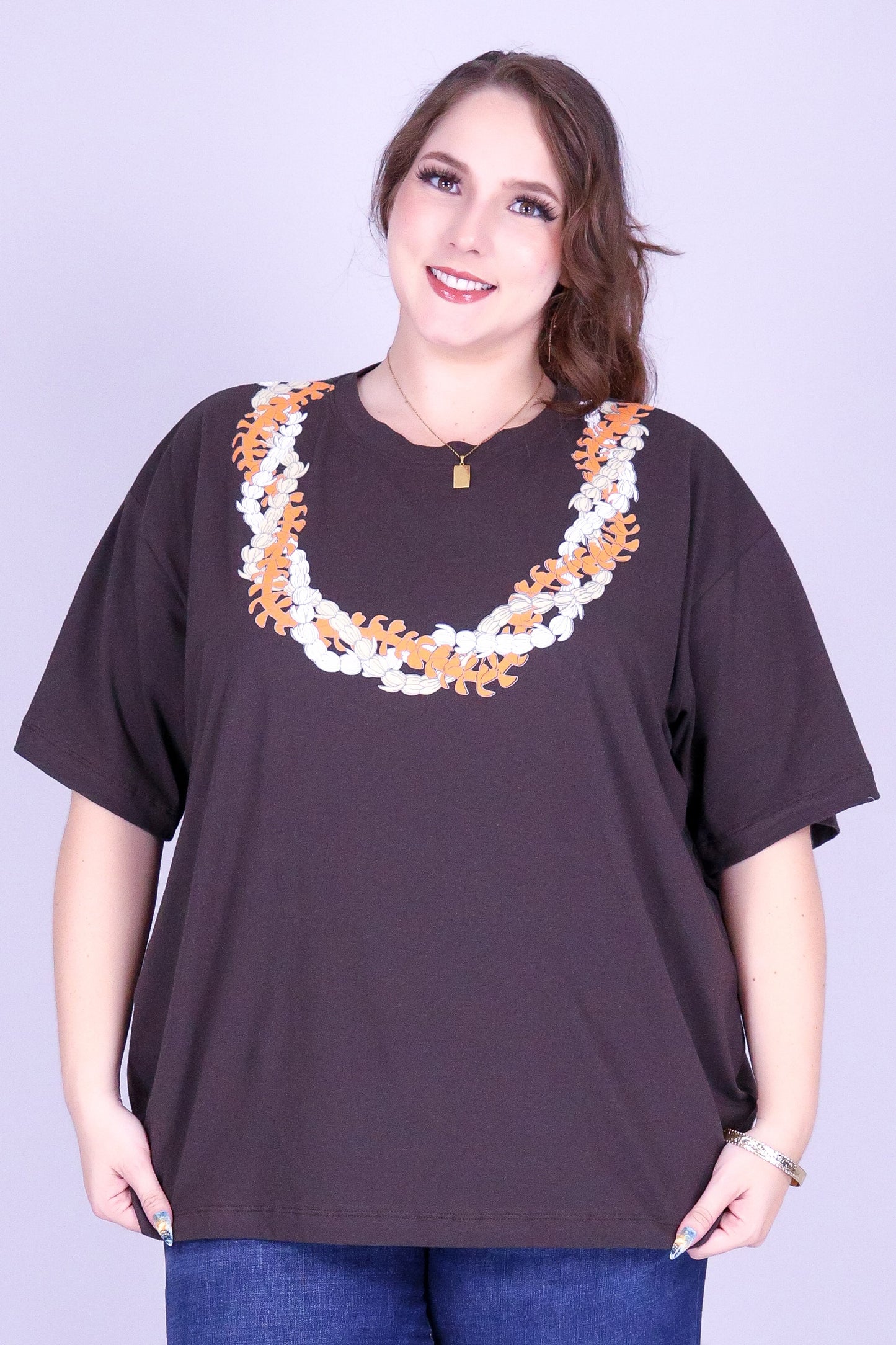 PUAKENIKENI PIKAKE OVERSIZED LEI TEE