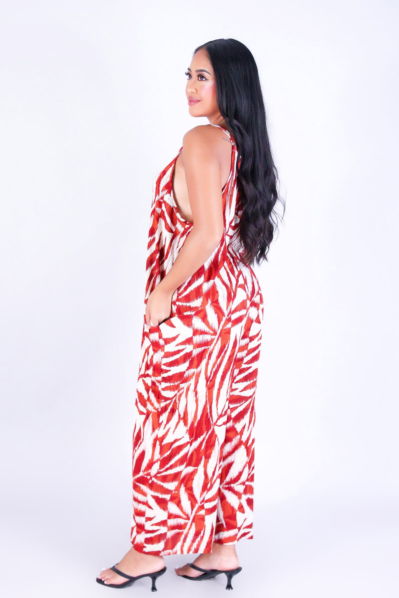 WATERCOLOR PARADISE NO WAIST JUMPSUIT