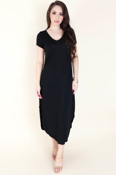 Jeans Warehouse Hawaii - SLEEVE SHORT SOLID DRESSES - JUST IN CASE DRESS | By HEART & HIPS