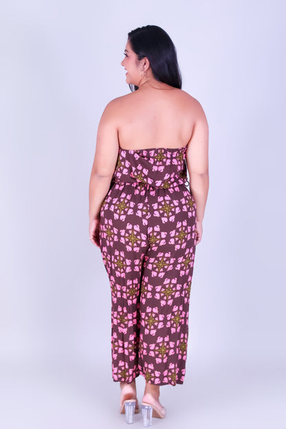 ANTHURIUM QUILT JUMPSUIT