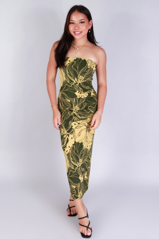GARDEN GLOW TUBE DRESS