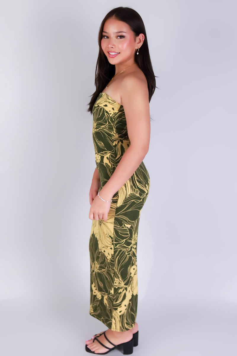 GARDEN GLOW TUBE DRESS